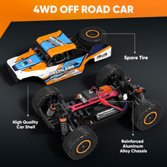 Axirata all-terrain tires provide grip on mud, grass, and rocks.
