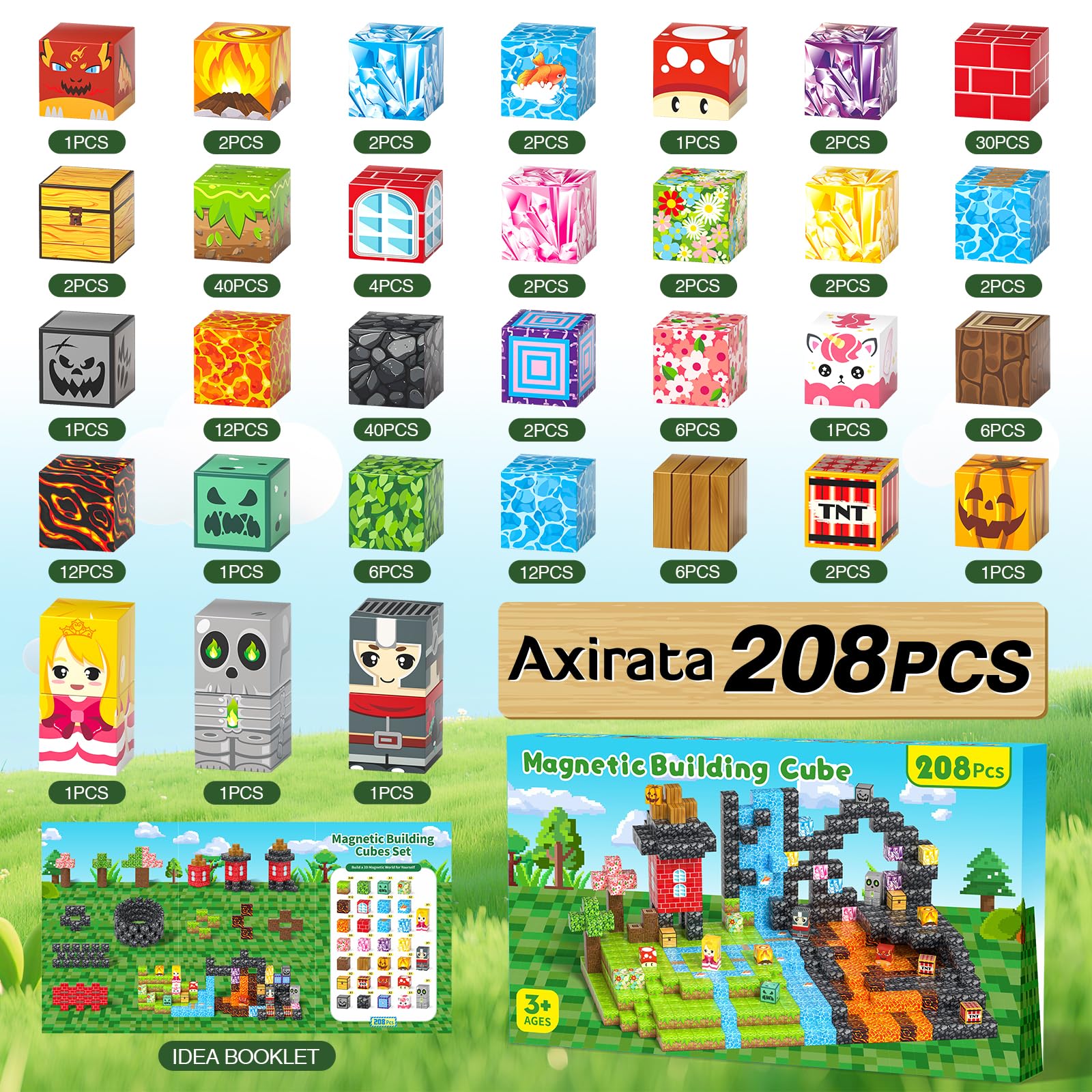 Axirata forest world magnets inspire imaginative play with trees and knights