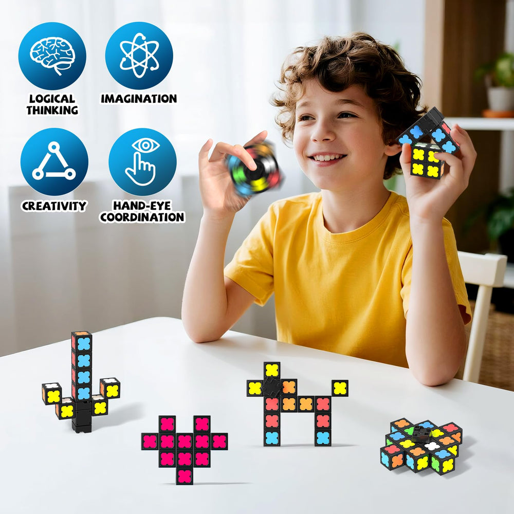 Axirata glow-in-the-dark blocks glow with UV light for engaging, visual play