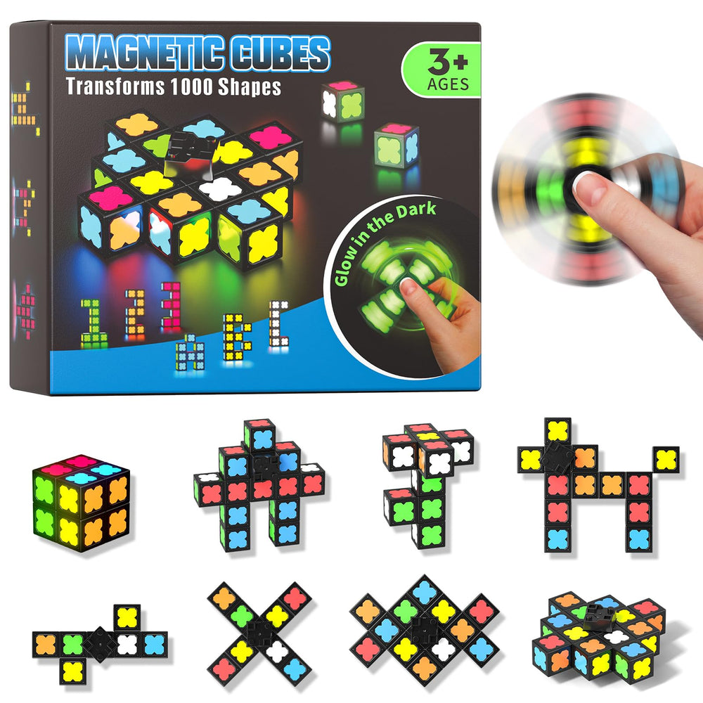 Axirata magnetic fidget spinner mini blocks in hand for focused, dexterous play