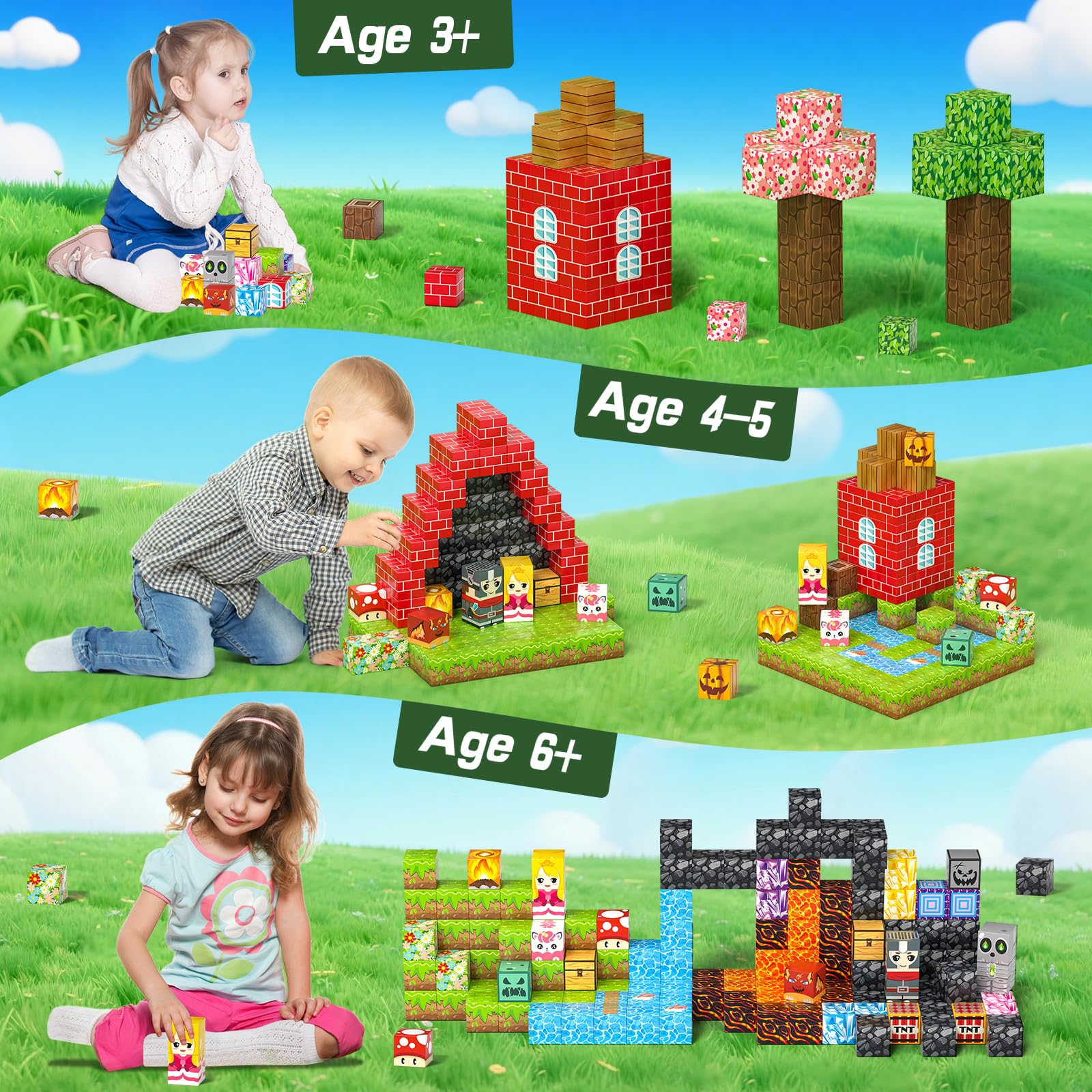 Axirata safe-durable ABS plastic blocks ensure kid-friendly, sturdy construction
