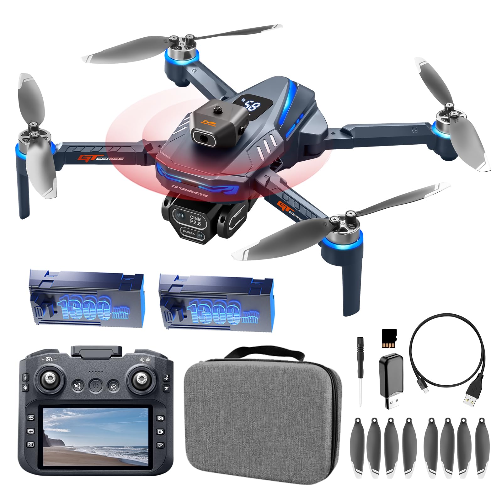 AXNEN Mini Drone with 4K camera captures crisp aerial footage for memories.