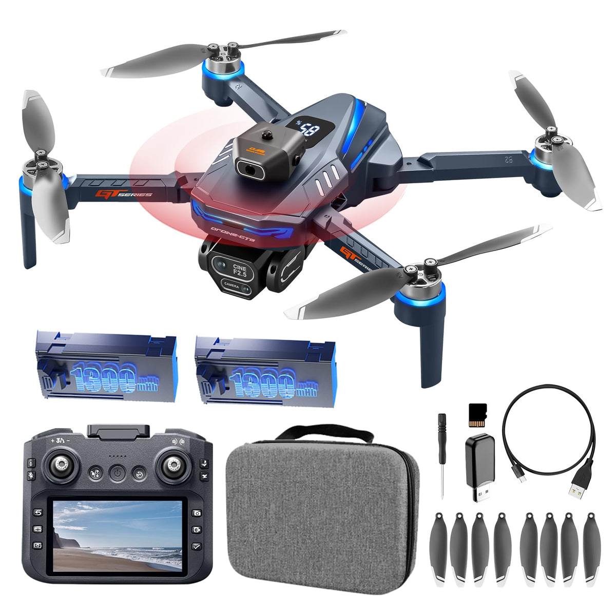 AXNEN Mini Drone with 4K camera captures crisp aerial footage for memories.