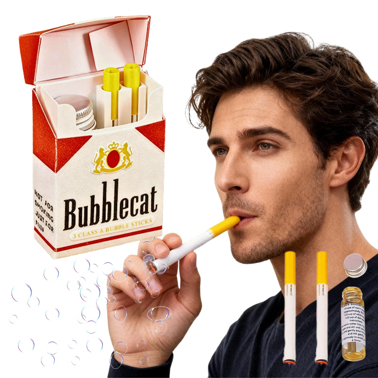 Axonkit Bubble Cigarette in realistic box size is portable and conversation-starting.