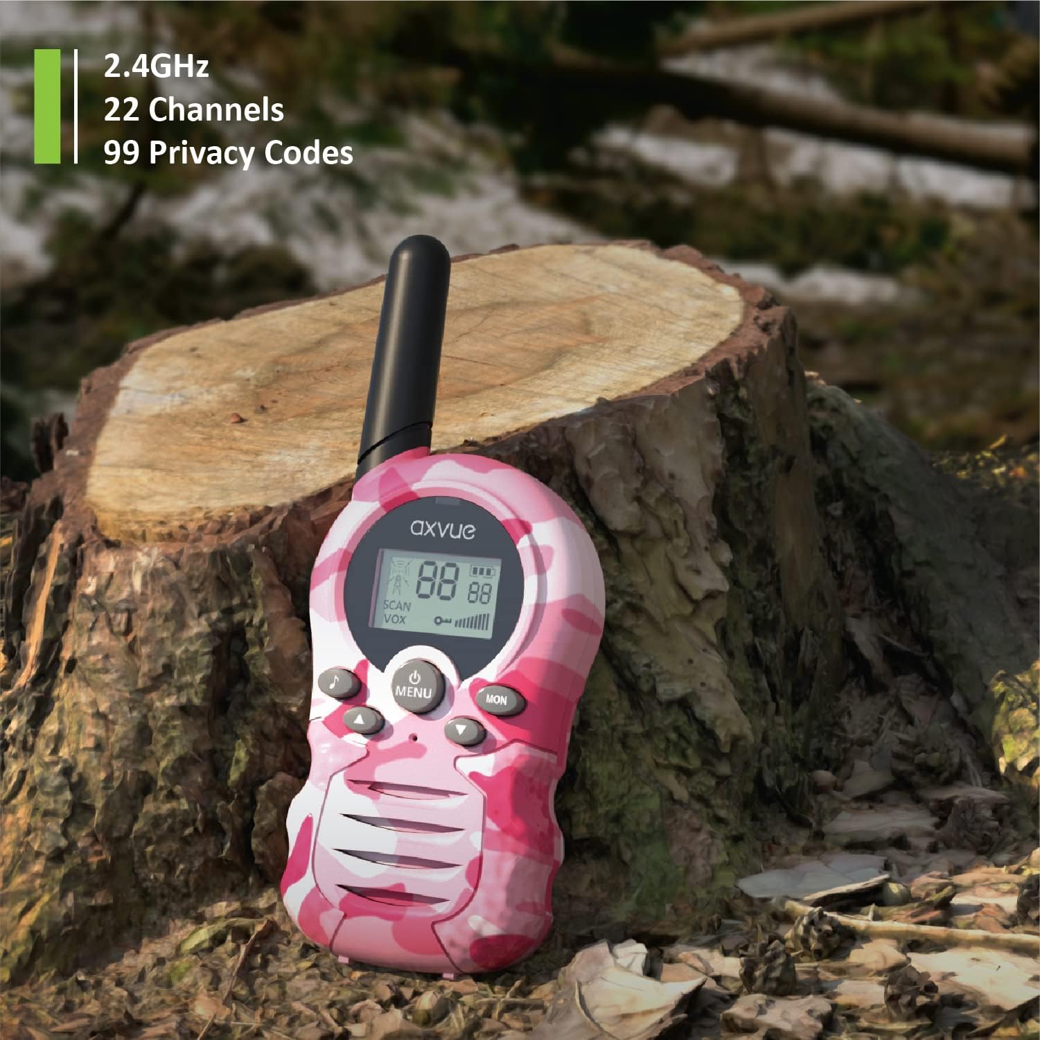 Axvuee 22-channel walkie talkie enables clear, private outdoor conversations