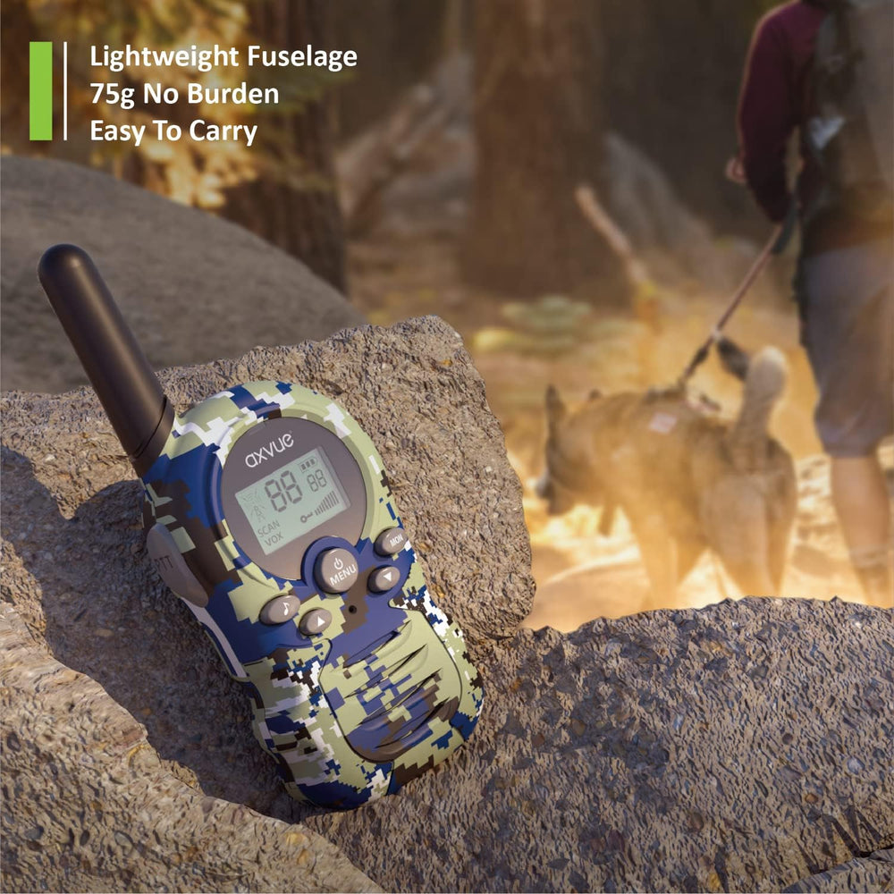 Axvuee walkie talkie compact body designed for small hands during play