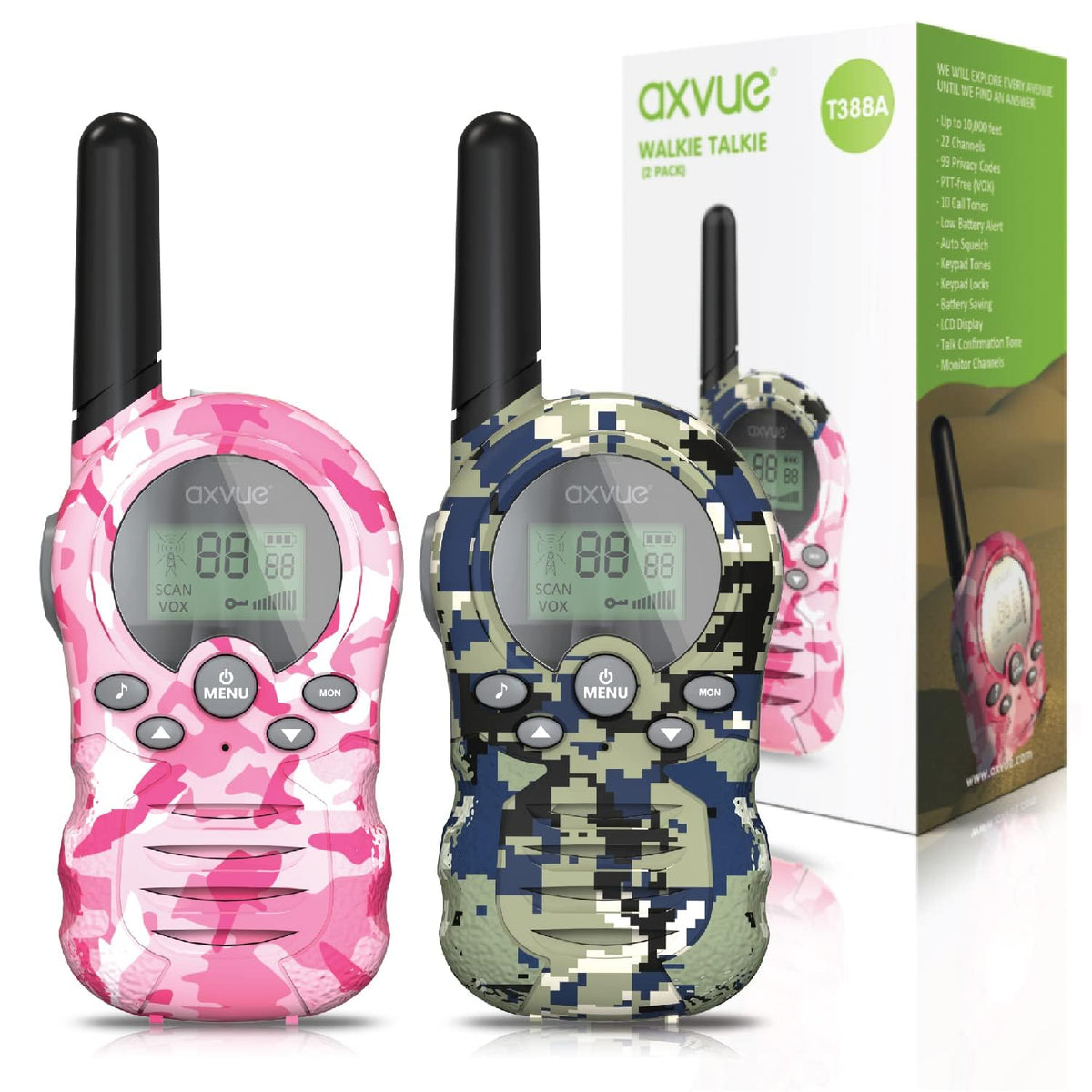 Axvuee kids walkie talkie with ergonomic handle for easy outdoor use