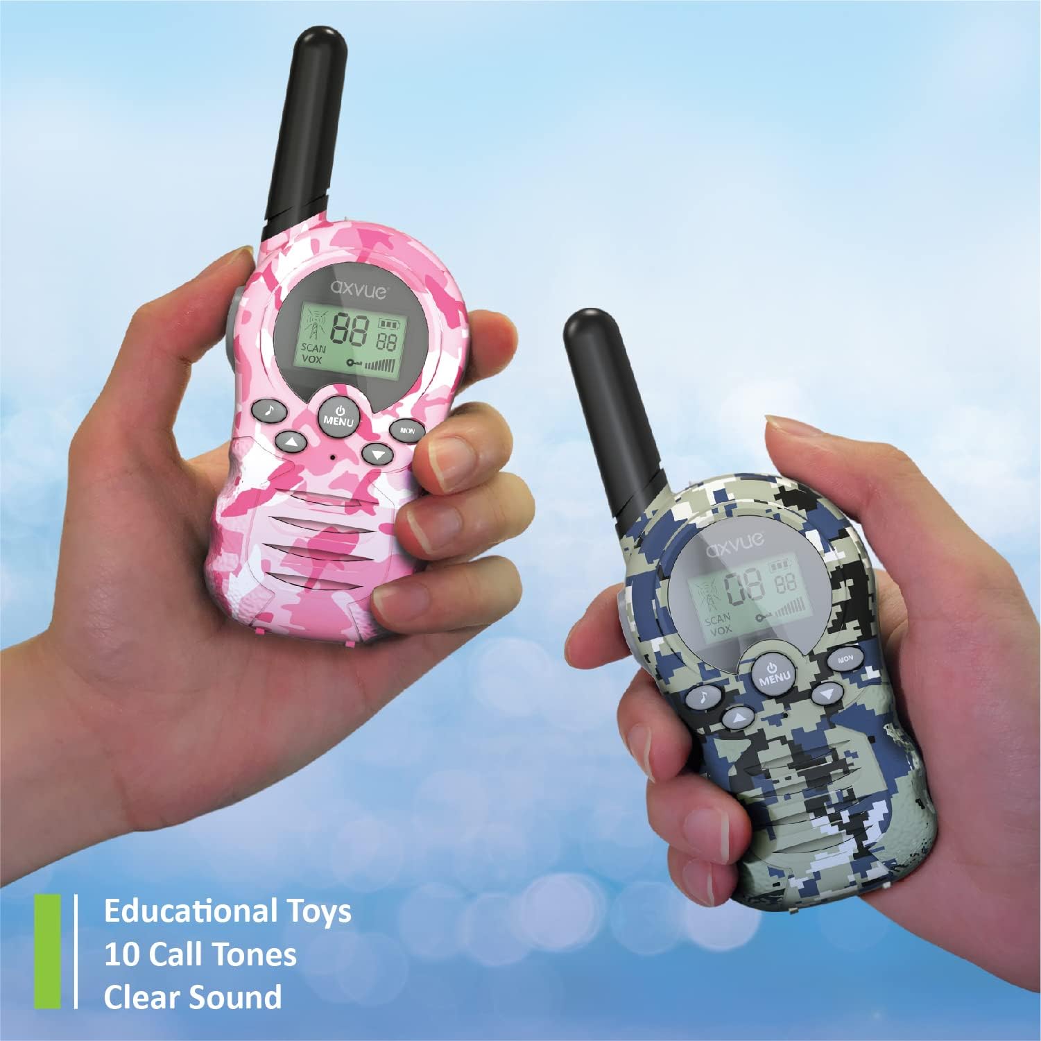 Axvuee walkie talkie secure key lock prevents accidental channel changes