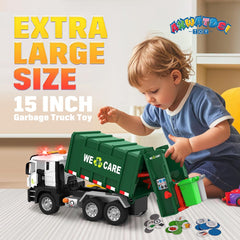 AXWATDEI trash bin dumping feature for realistic city cleanup play