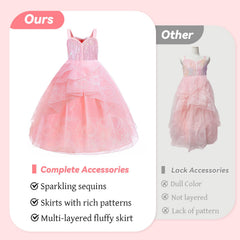 Axwcon Glinda costume gloves and ear clips add charm and comfort