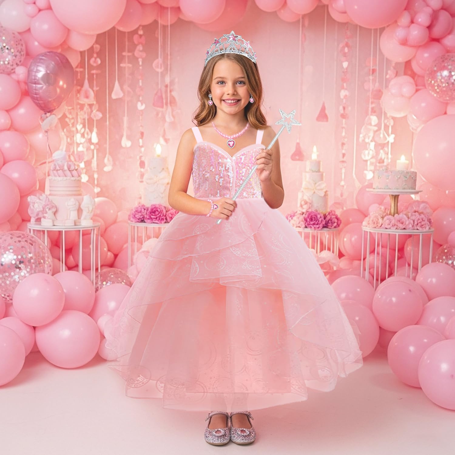 Axwcon Glinda dress features floaty skirt movement during twirls