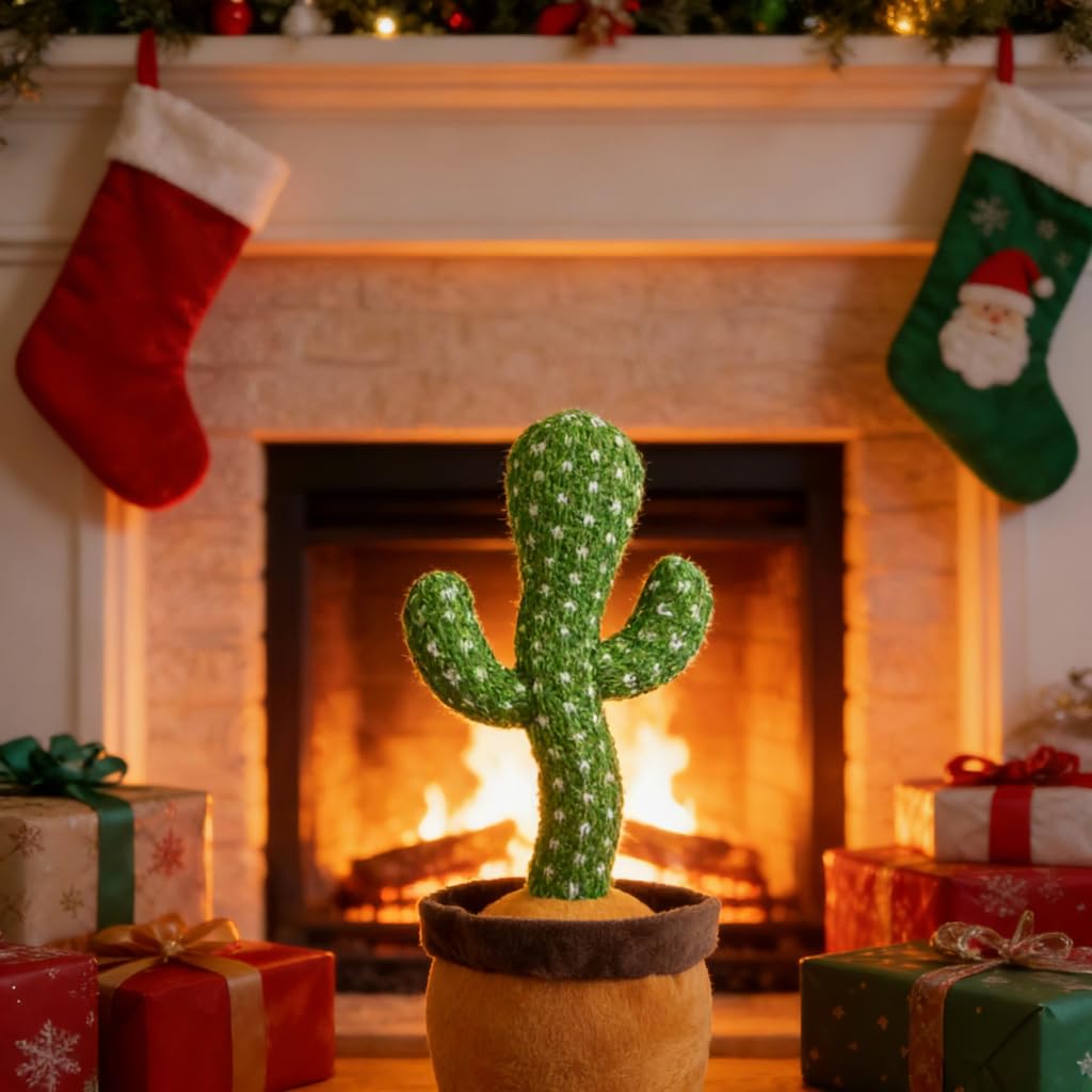 Ayeboovi Dancing Talking Cactus Toy with LED lights adds visual engagement during dancing.