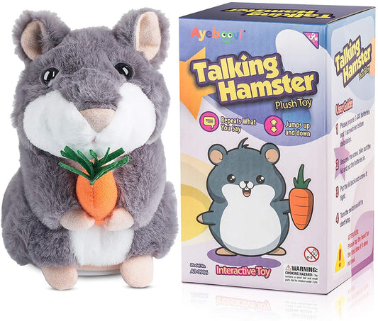 Ayeboovi talking hamster close-up face, inviting conversational play and imaginative interaction.