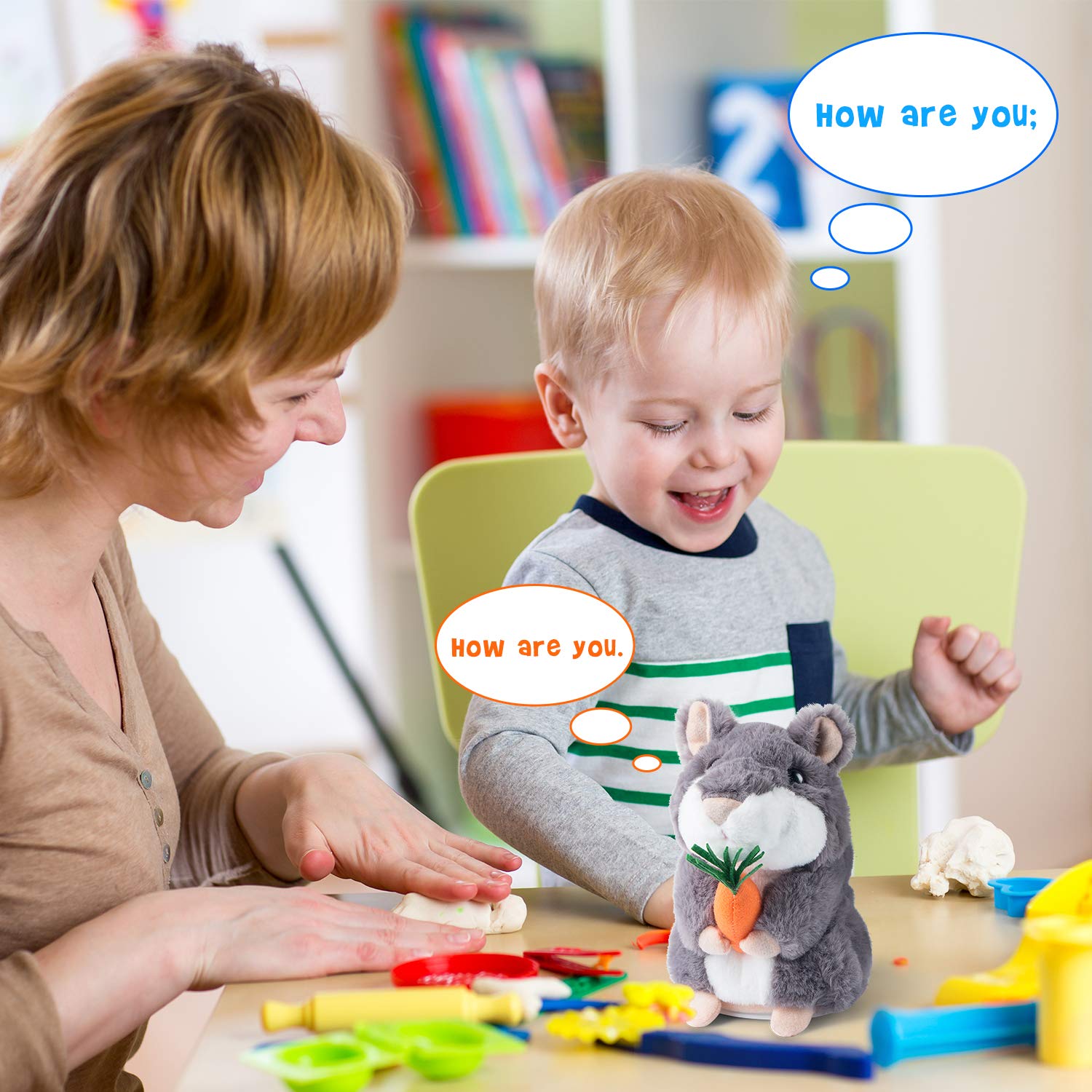 Ayeboovi talking hamster in gift-ready packaging, ideal for birthdays and celebrations.