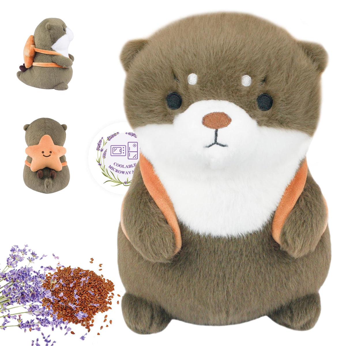 Ayehe microwavable otter plush warming for soothing comfort.