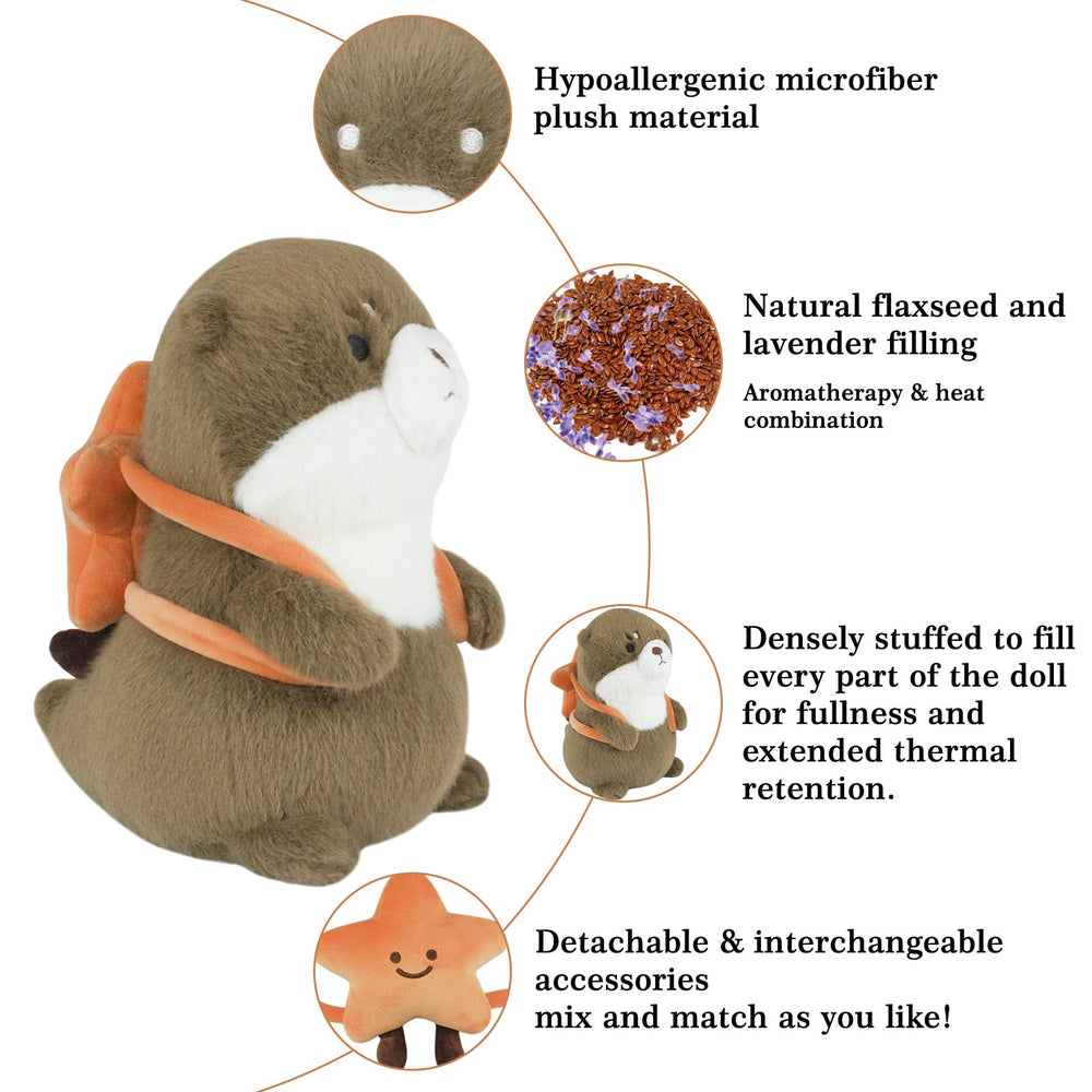 Ayehe otter with wearable accessories for quick style changes.