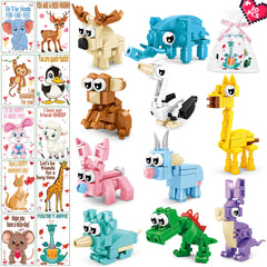 AYGXU valentines blocks package with colorful animal pieces for creative play
