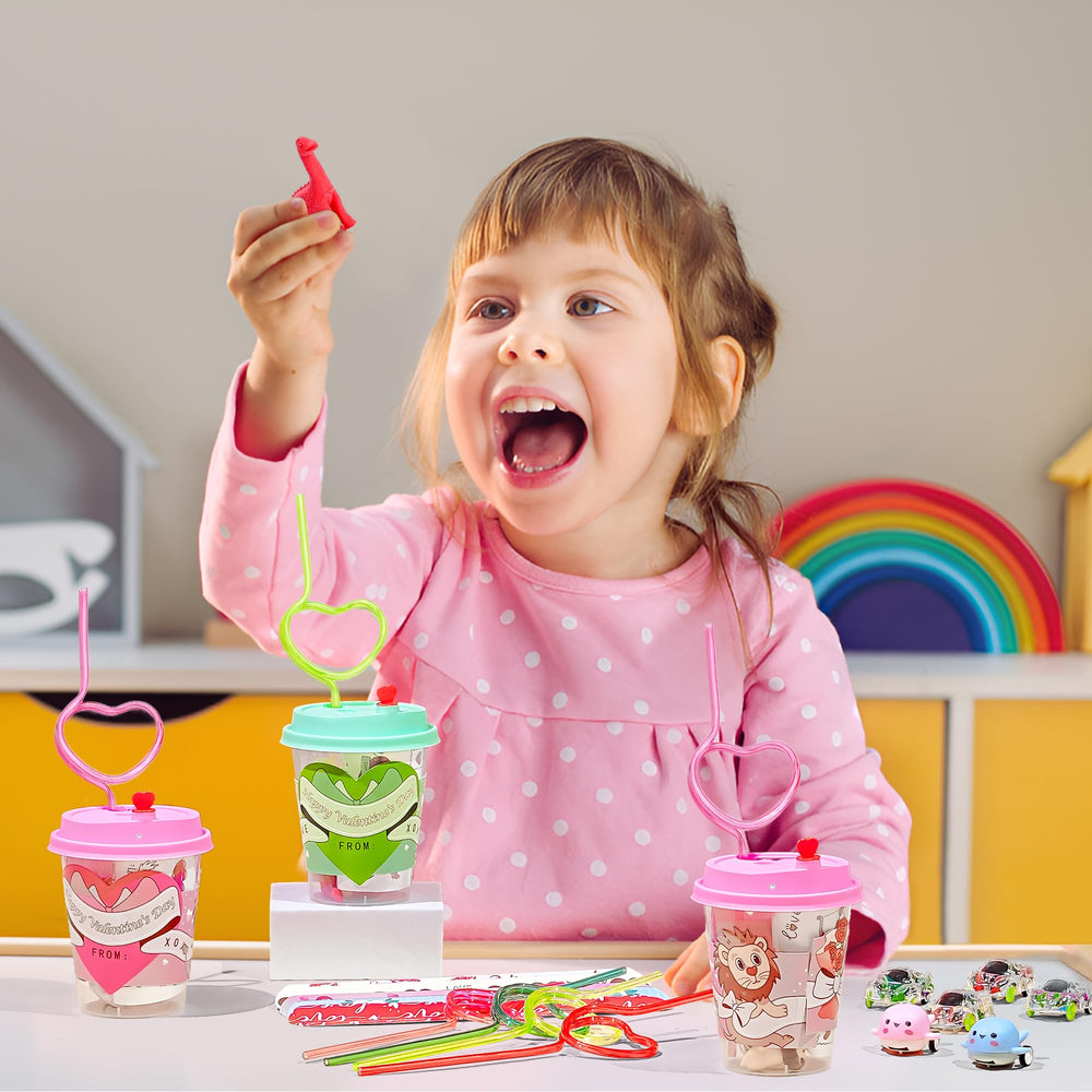 AYGXU colorful straws provide practical reuse and festive Valentine vibes.