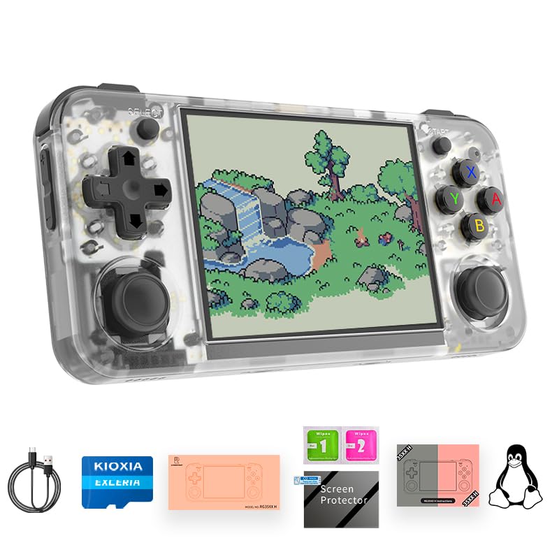 Ayhgicxt RG35XXH front view for portable retro gaming on the go.