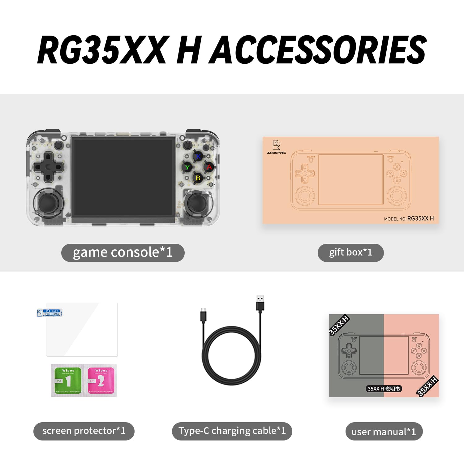 Ayhgicxt RG35XXH preinstalled games library on the device.