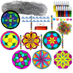 Ayhuhra mandala suncatchers kit — flower design for vibrant sunlit windows
