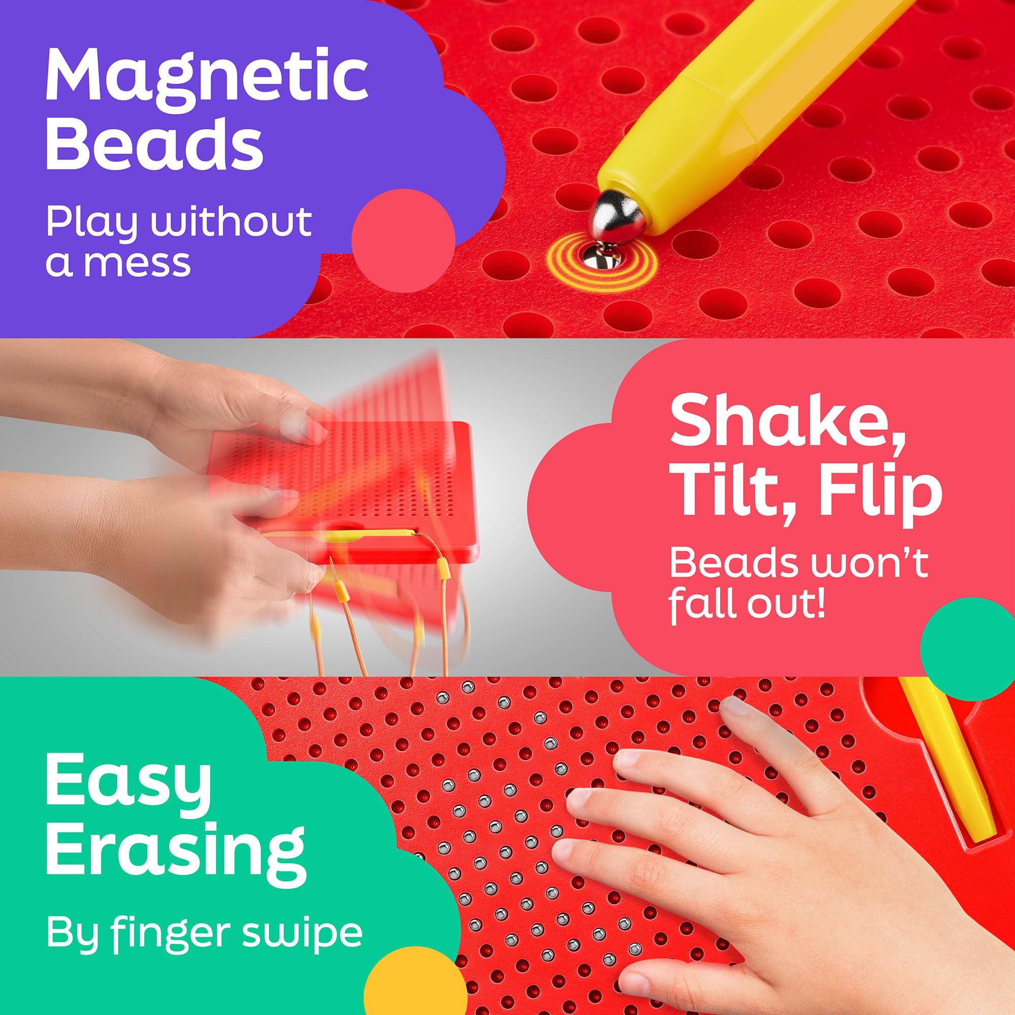 AYNAT FUN no-mess design keeps kids focused without spills or stains.