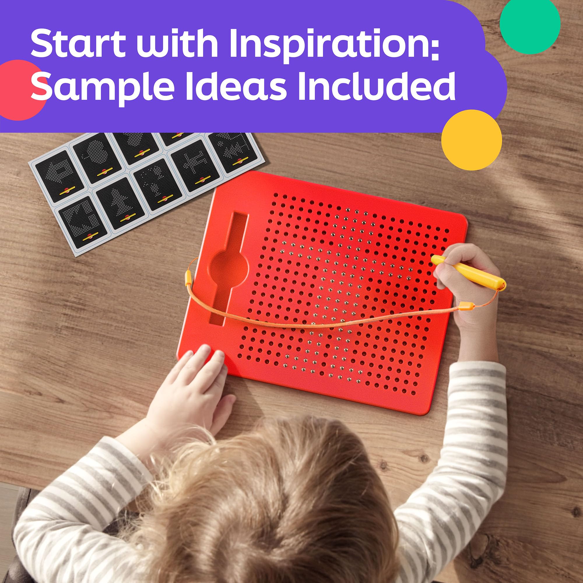 AYNAT FUN magnetic board side-pen reset clears beads quickly.