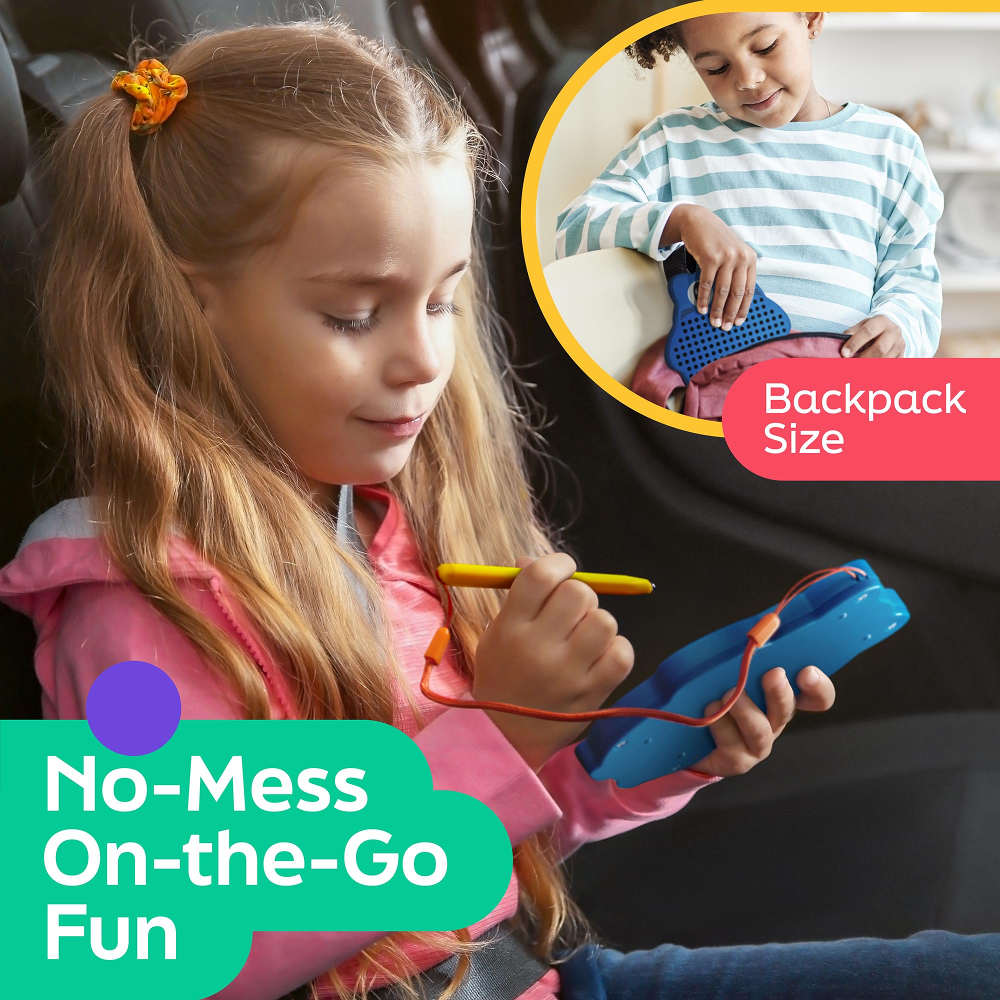 AYNAT FUN travel toy on airplane helps kids stay engaged during flights.