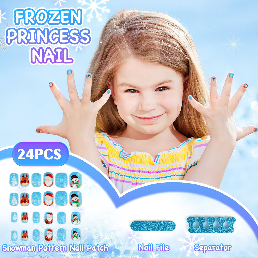 Ayrvocy snowflake nail art set with 24 designs for festive looks