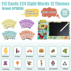 AYSREAI Animated word cards play animal sounds to engage children.