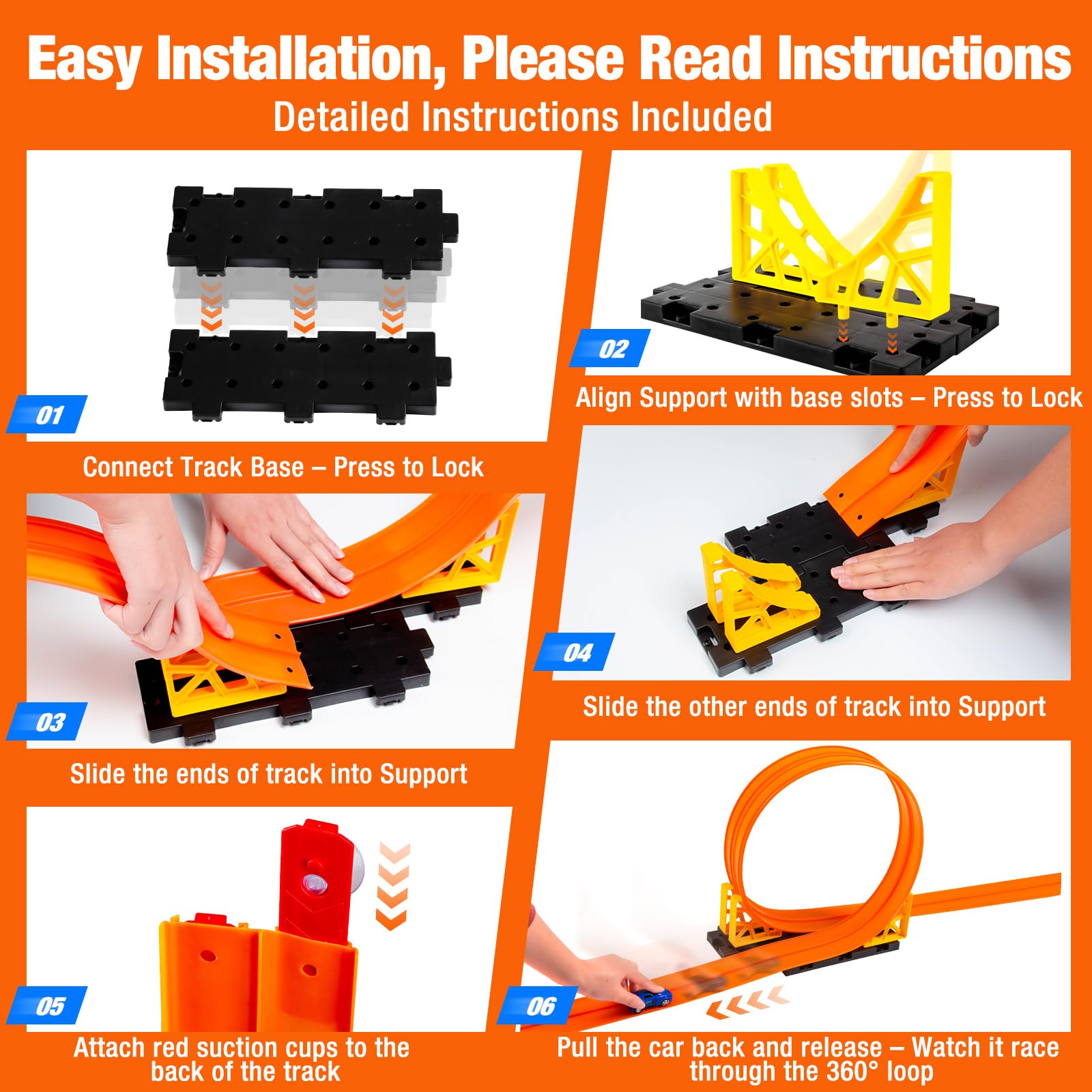 Aywewii track supports stabilizing the layout