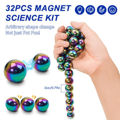 AYXXZJD magnetic balls close-up showing vibrant colors and smooth texture.