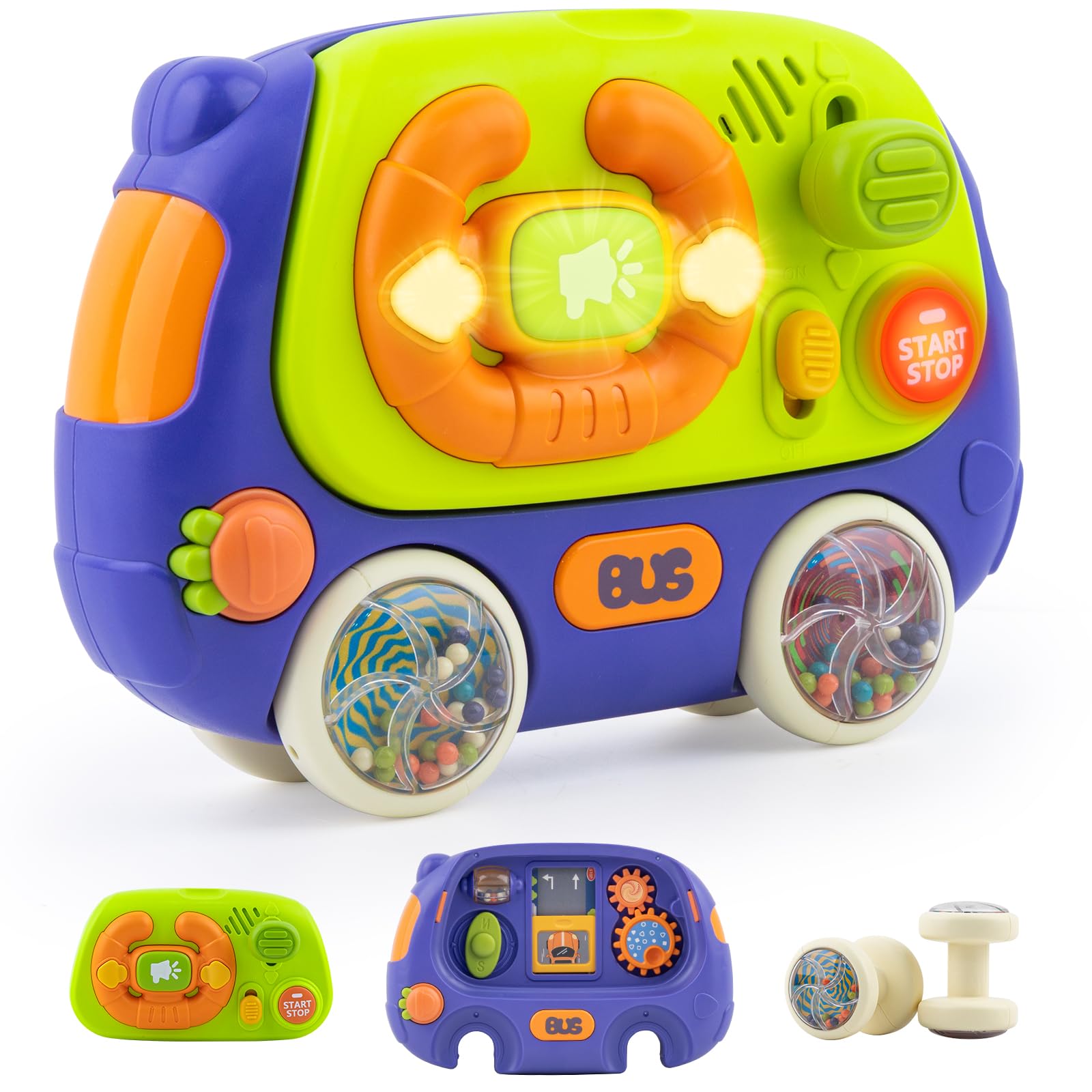 Ayyomo baby music toy with driving sounds engages babies during car rides and playtime