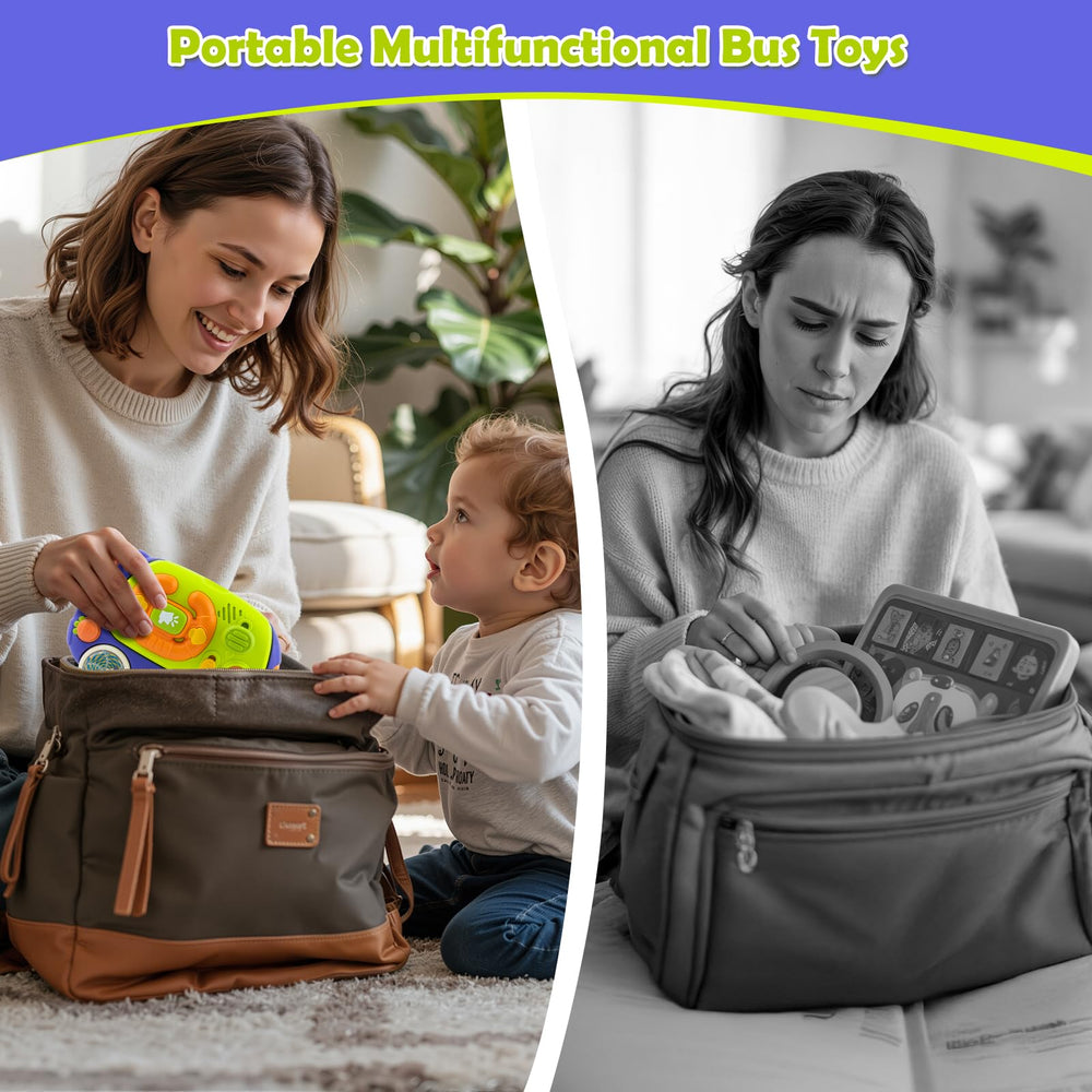 Ayyomo portable travel toy fits in a diaper bag for trips