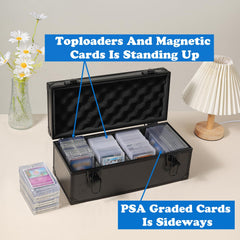 Azamou sponge partitions show adjustable space for 3x4 toploaders.