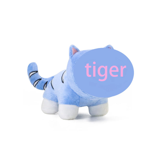 AZATE Blue Monster Tiger plush, ideal decorative pillow and portable play companion.