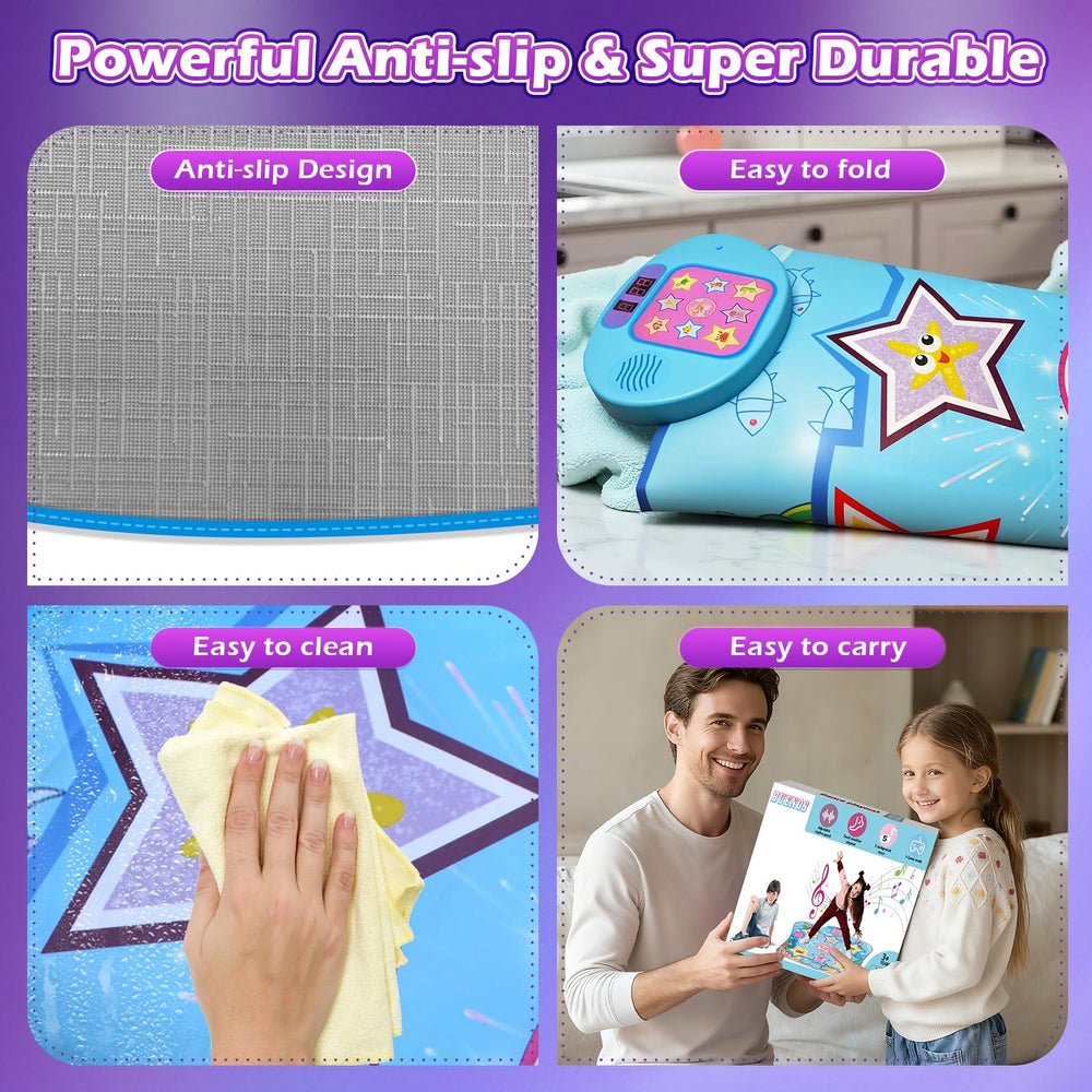 AZBFAN foldable dance mat stores easily after playtime adventures.