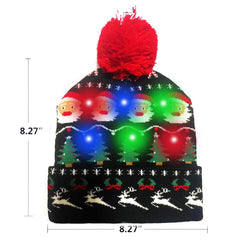 AZMONADIO Christmas hat beanie shown being worn with comfortable fit