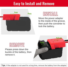 No charger function: Azocek adapter outputs battery power for versatile use.