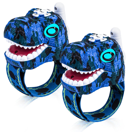 AZYFEI dinosaur walkie talkie blue front: engaging outdoor toy for imaginative play
