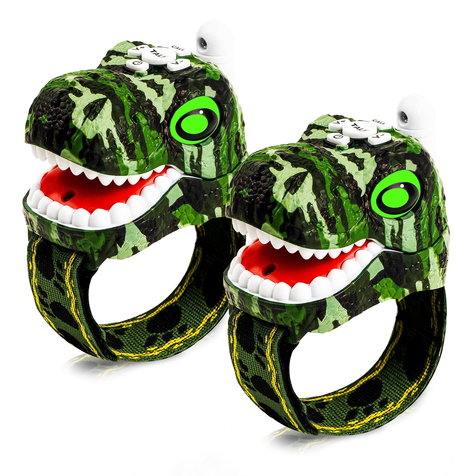 AZYFEI dinosaur walkie-talkie head design for immersive outdoor adventures.