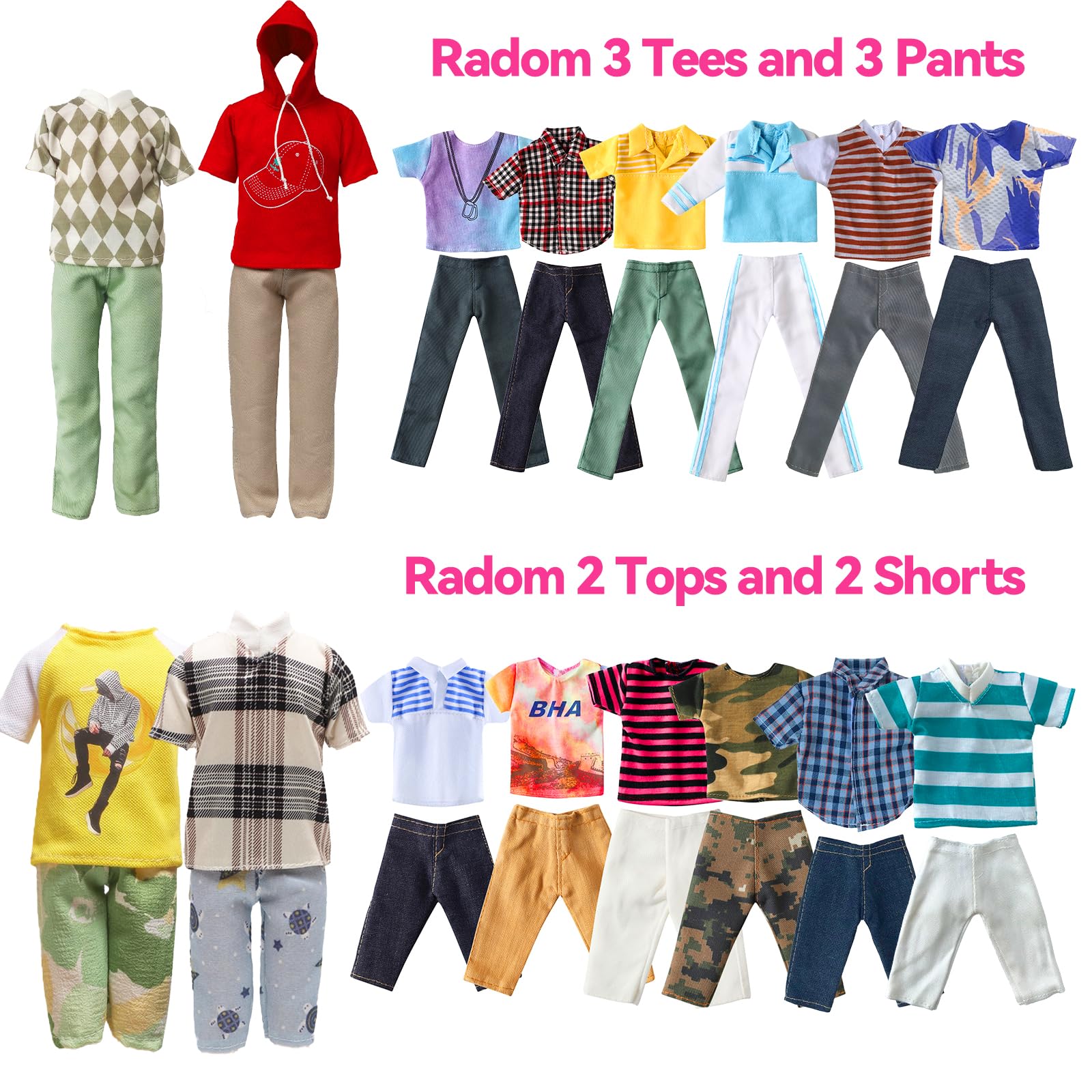 Babeilei doll clothes back-velcro design for easy dressing and quick outfit changes