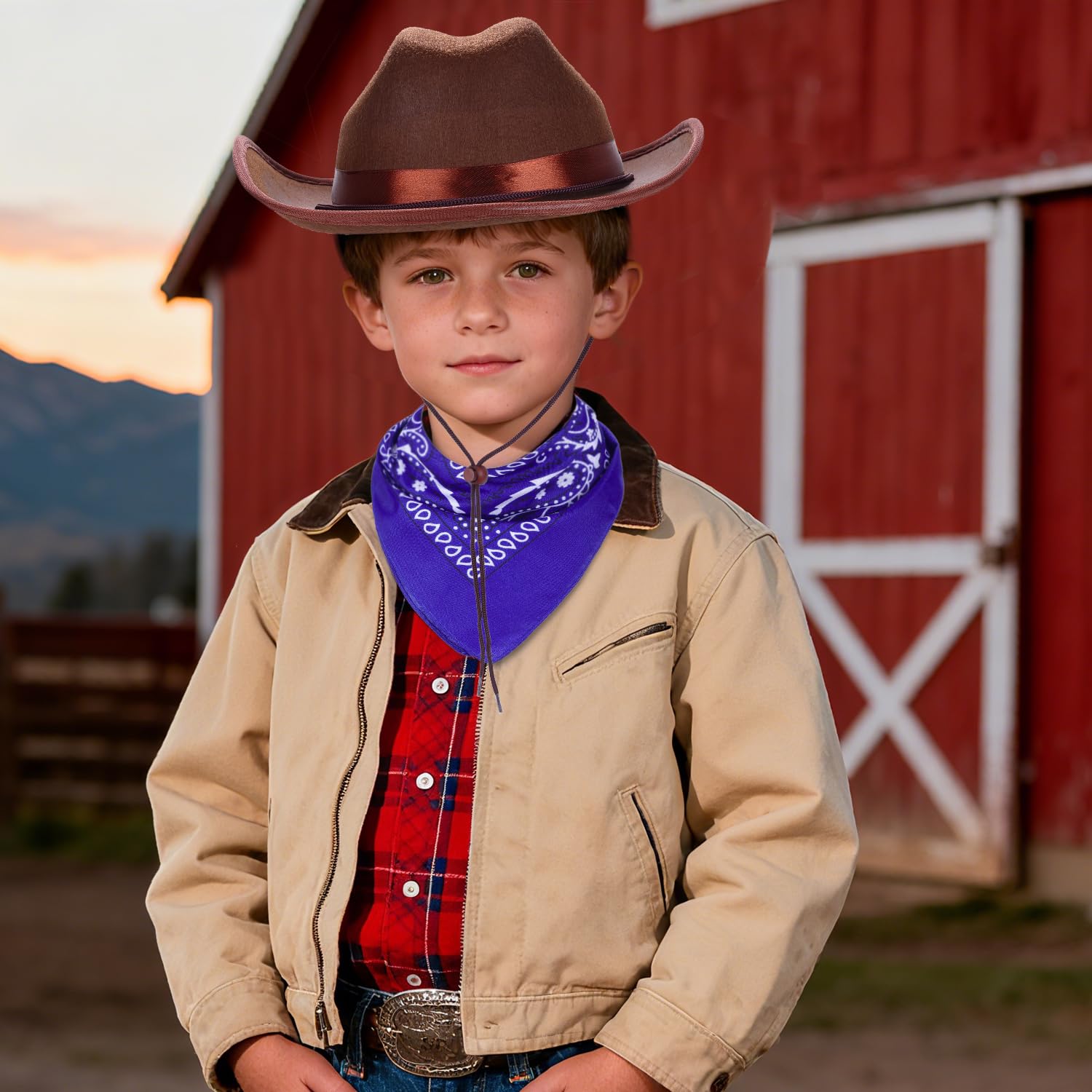 Babelshar hat angle showing curved brim and authentic Western look