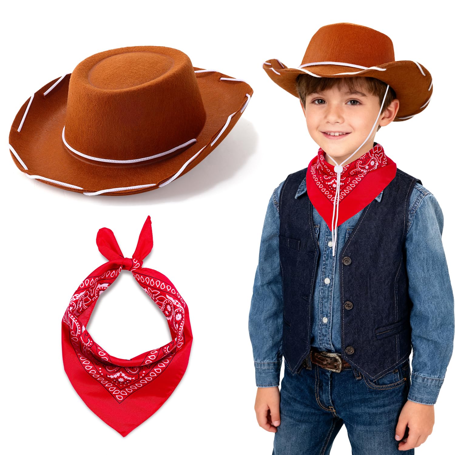 Babelshar toddler cowboy hat with brim offers sun shade for outdoor play