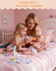 BABESIDE 12–15 inch doll compatible kit shown with small-hand play