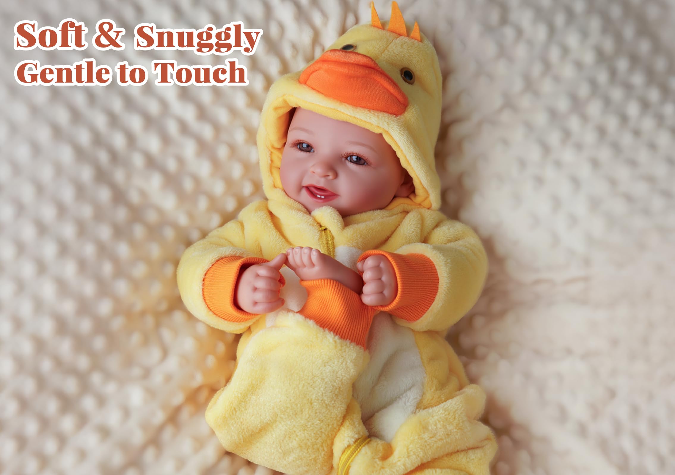 BABESIDE 15-inch doll is easy for toddlers to hold during playtime.