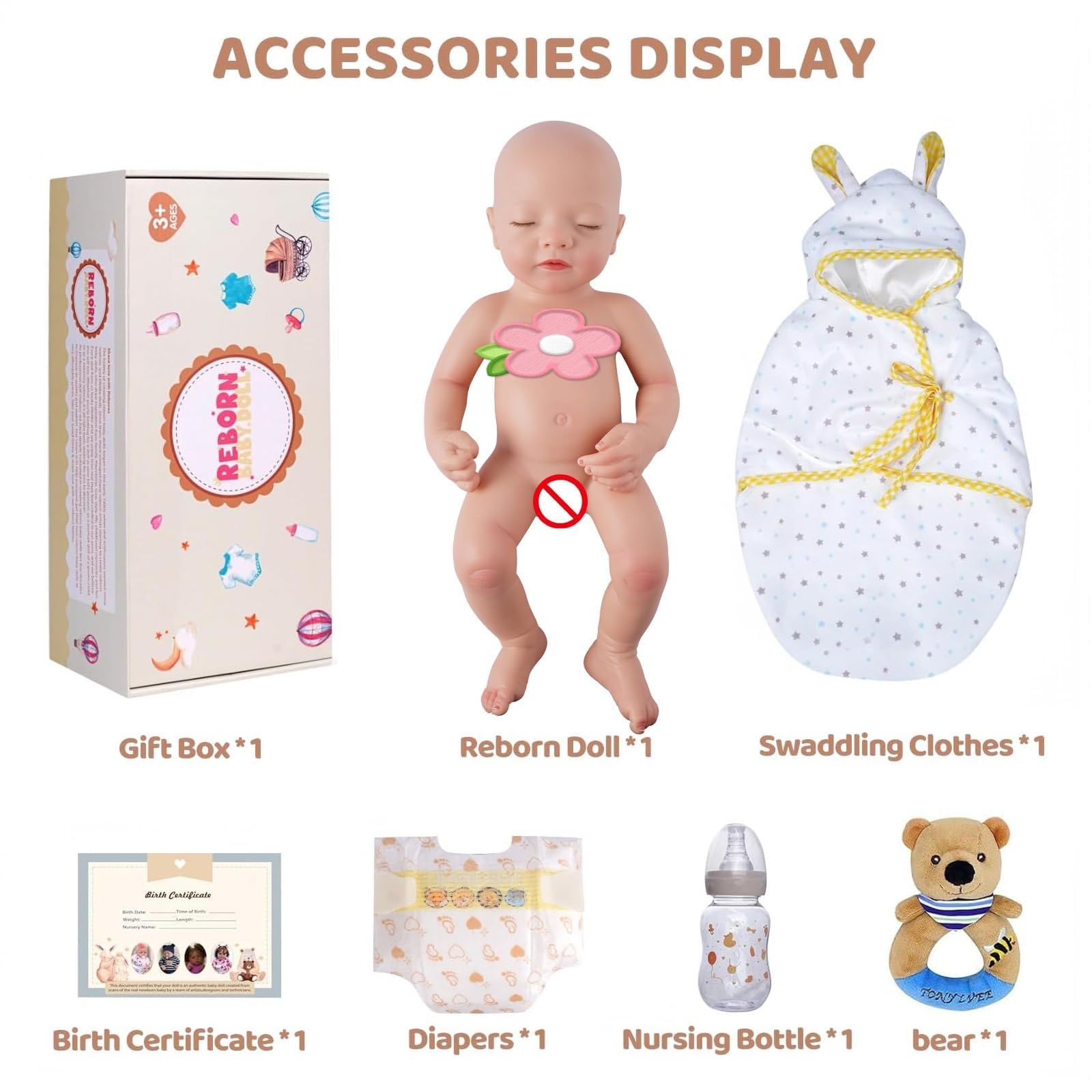 BABESIDE 16-inch doll with foldable limbs for versatile posing.