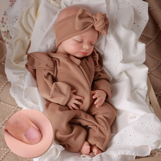 BABESIDE 16-inch silicone baby-doll full-body detail for lifelike cuddling and pretend parenting