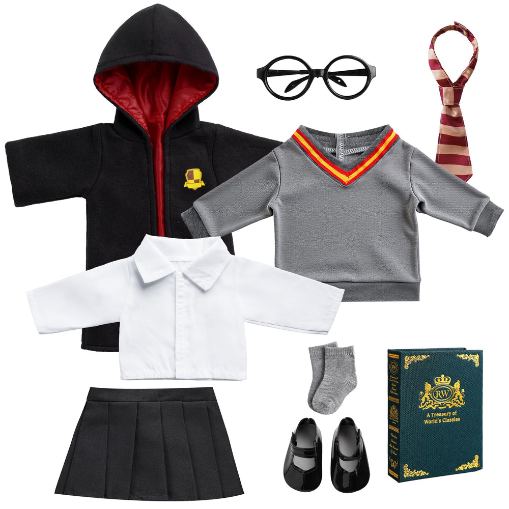 BABESIDE 18-inch doll robe with satin lining enhances realistic dress-up play