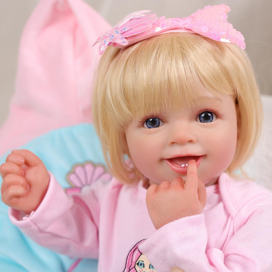 BABESIDE 20-inch doll body in soft vinyl and cloth for realistic cuddling.